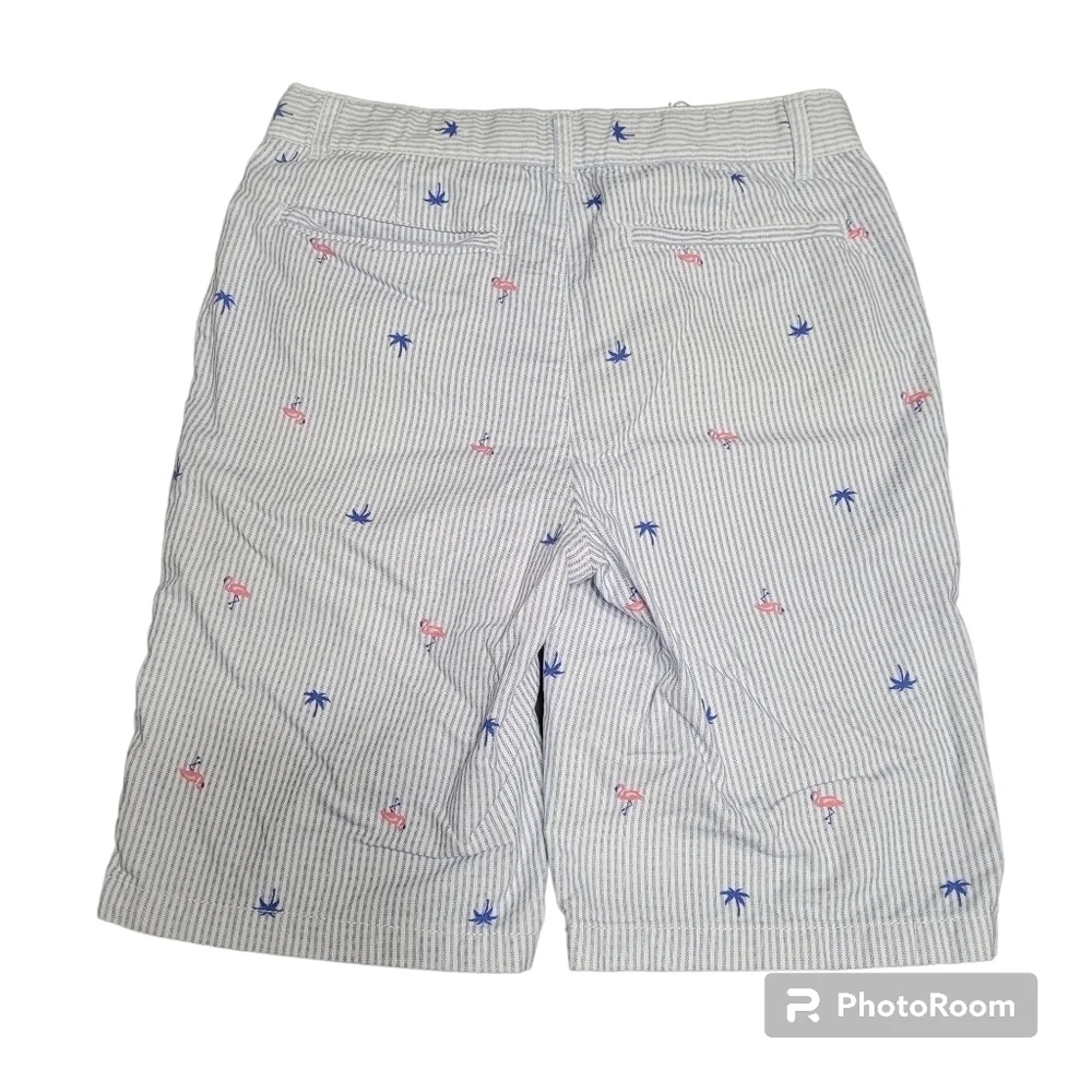 Children's Place Flamingo Striped Chino Shorts Size 12‎